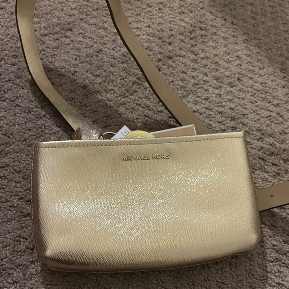 Michael Kors Gold Crossbody Bag